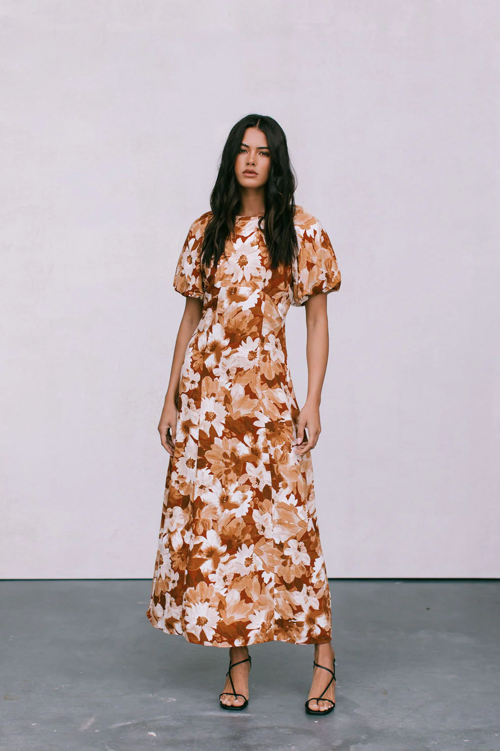 Layne Maxi Dress Rust Floral - Image 7