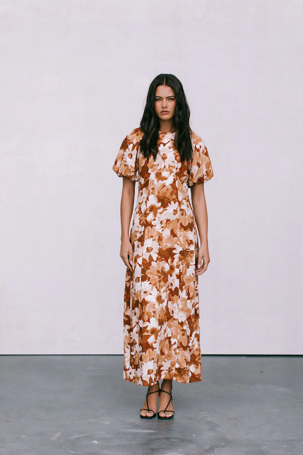 Layne Maxi Dress Rust Floral - Image 9