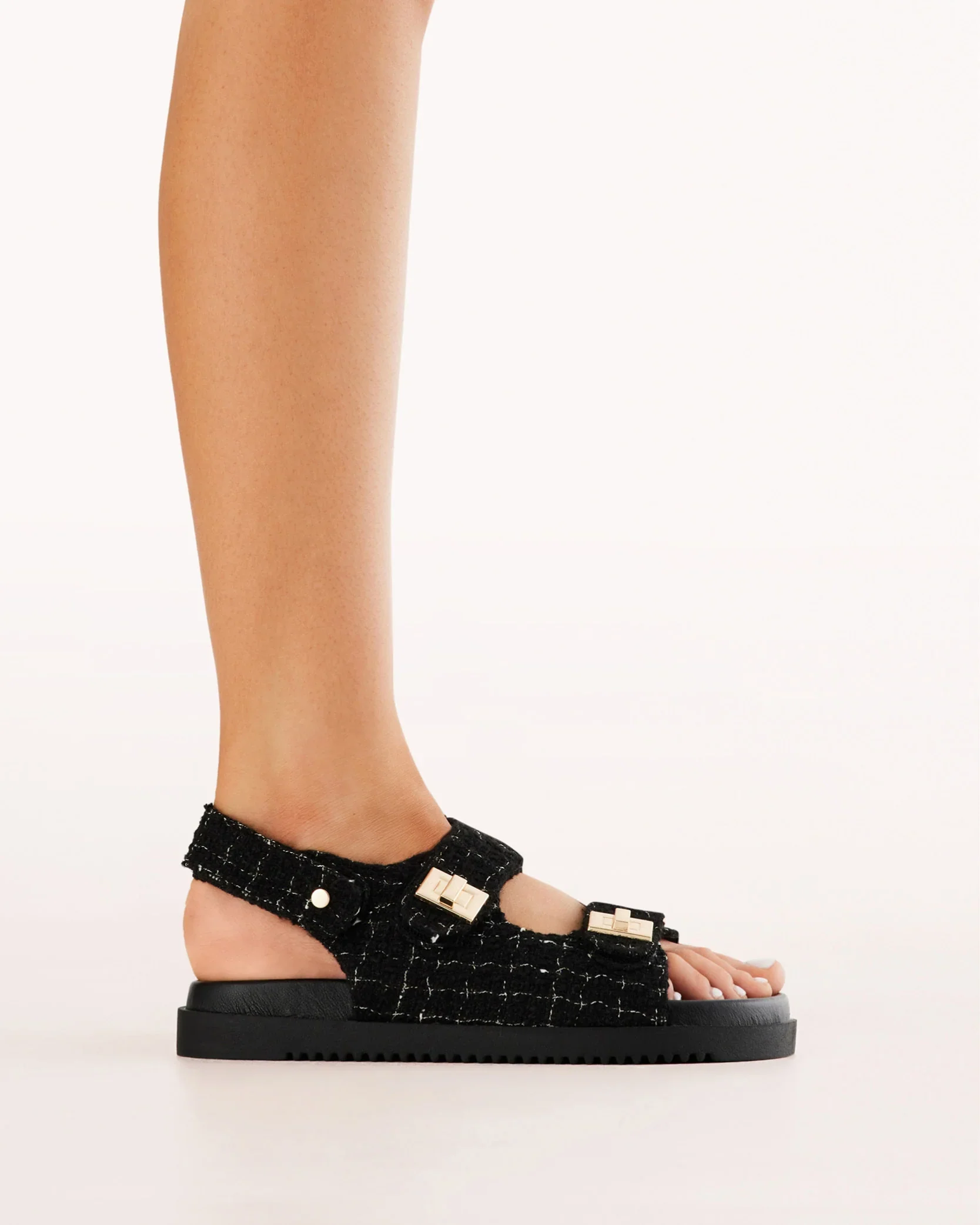 Lillian Sandals Black Boucle - Image 2