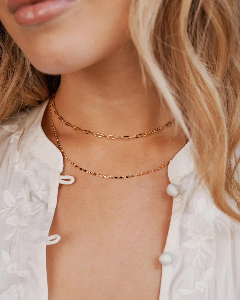 Luna Layered Necklace Gold - Image 4