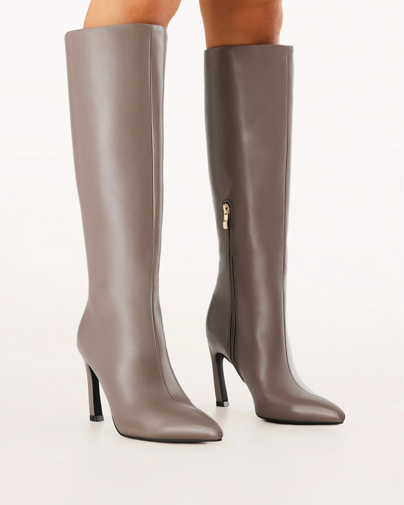 Mirabella Knee High Boots Slate Grey - Image 4