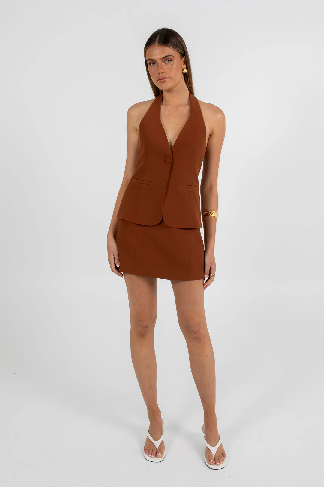 Nellie Mini Skirt Brown - Image 11