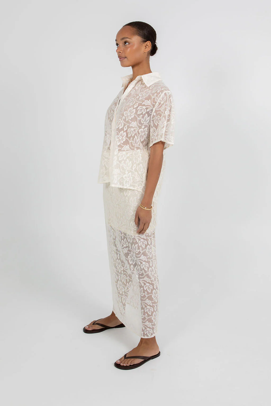 Nelly Lace Skirt Cream - Image 11