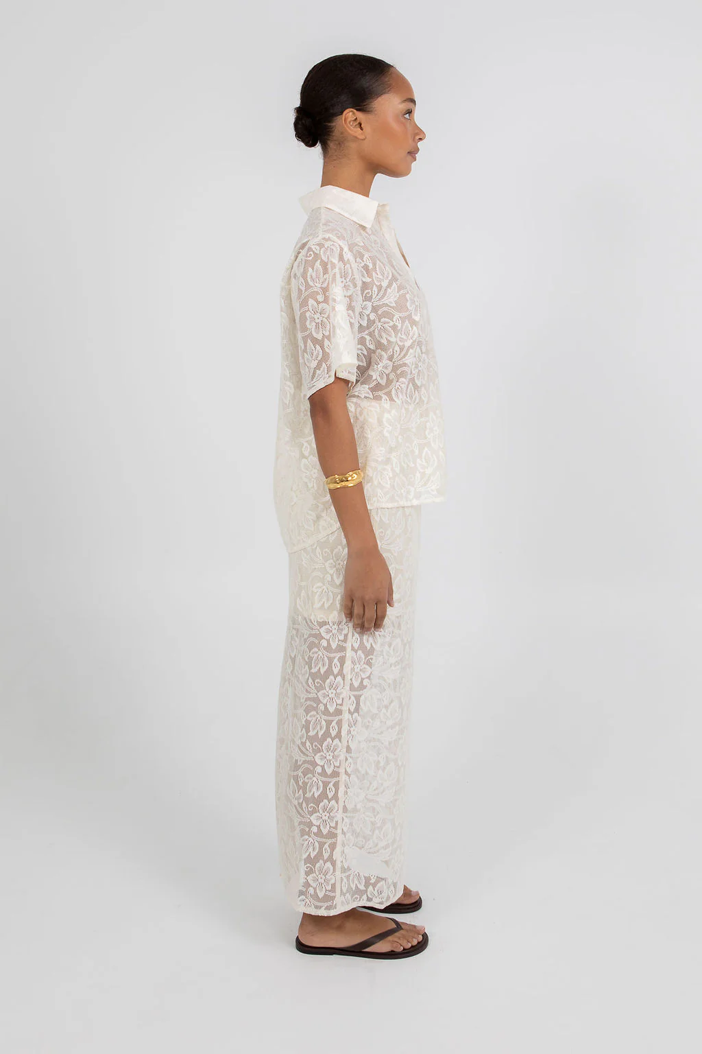Nelly Lace Skirt Cream - Image 5