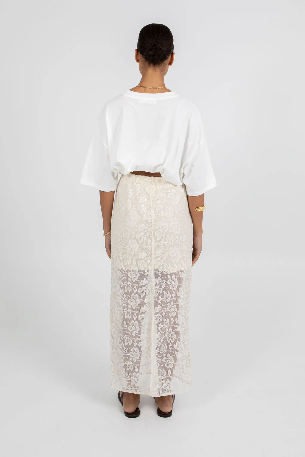 Nelly Lace Skirt Cream - Image 6