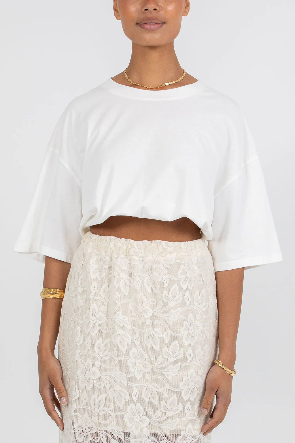 Nelly Lace Skirt Cream - Image 9