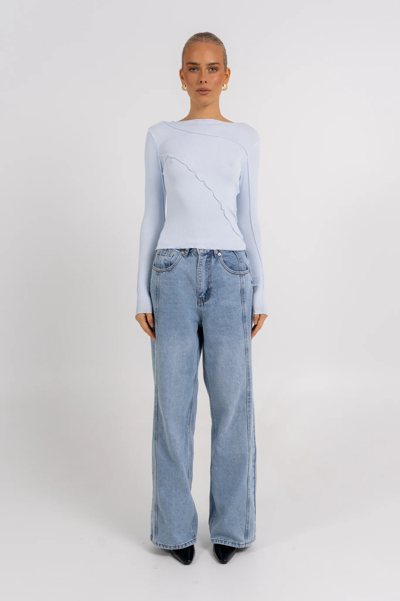 Nicka Long Sleeve Top Blue - Image 5