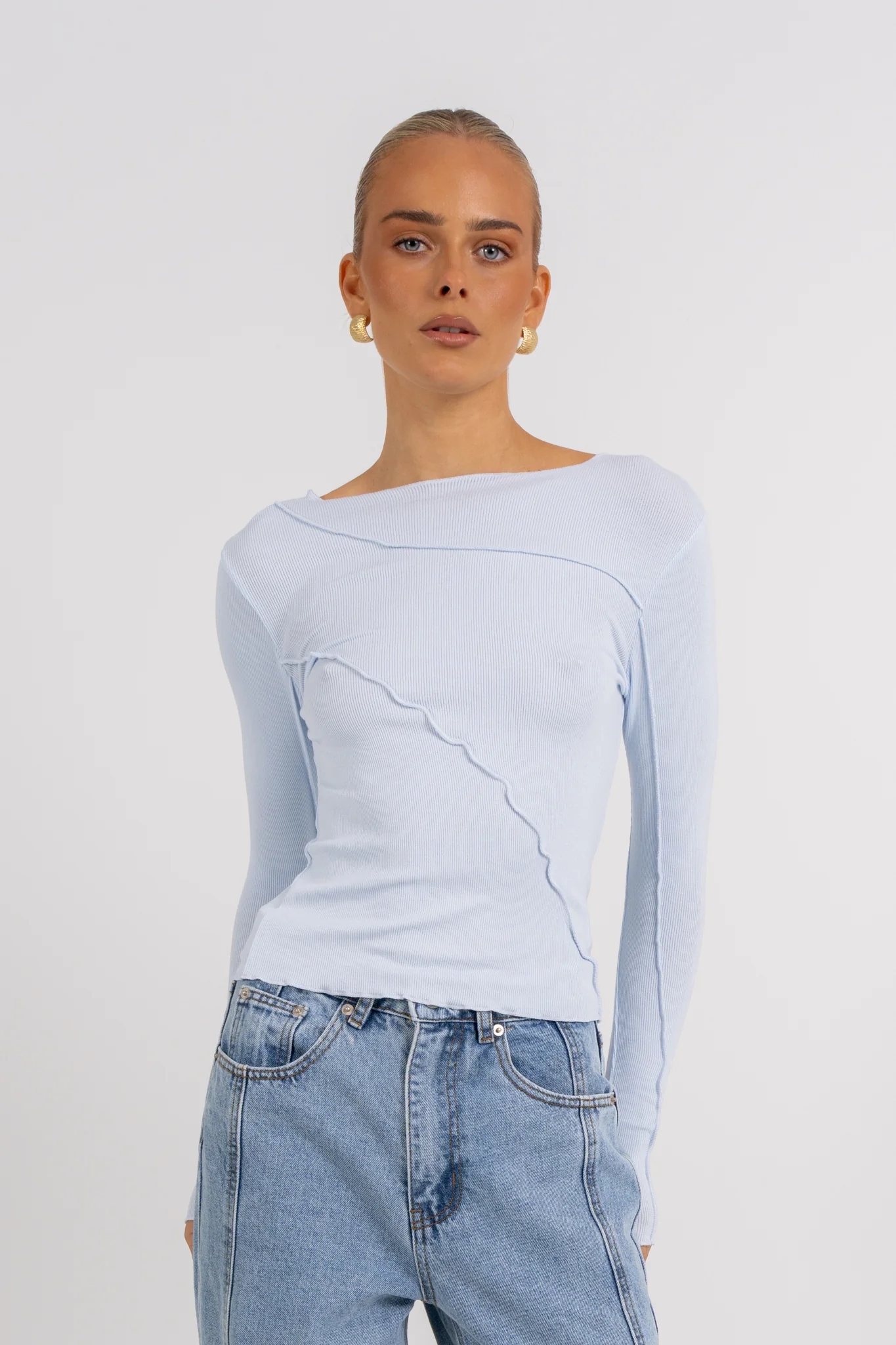Nicka Long Sleeve Top Blue - Image 6