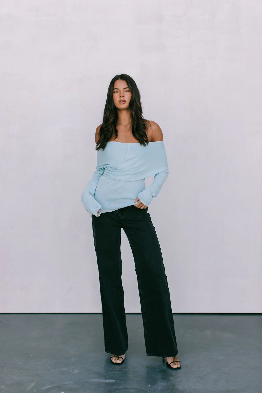 Nima Long Sleeve Top Baby Blue - Image 6
