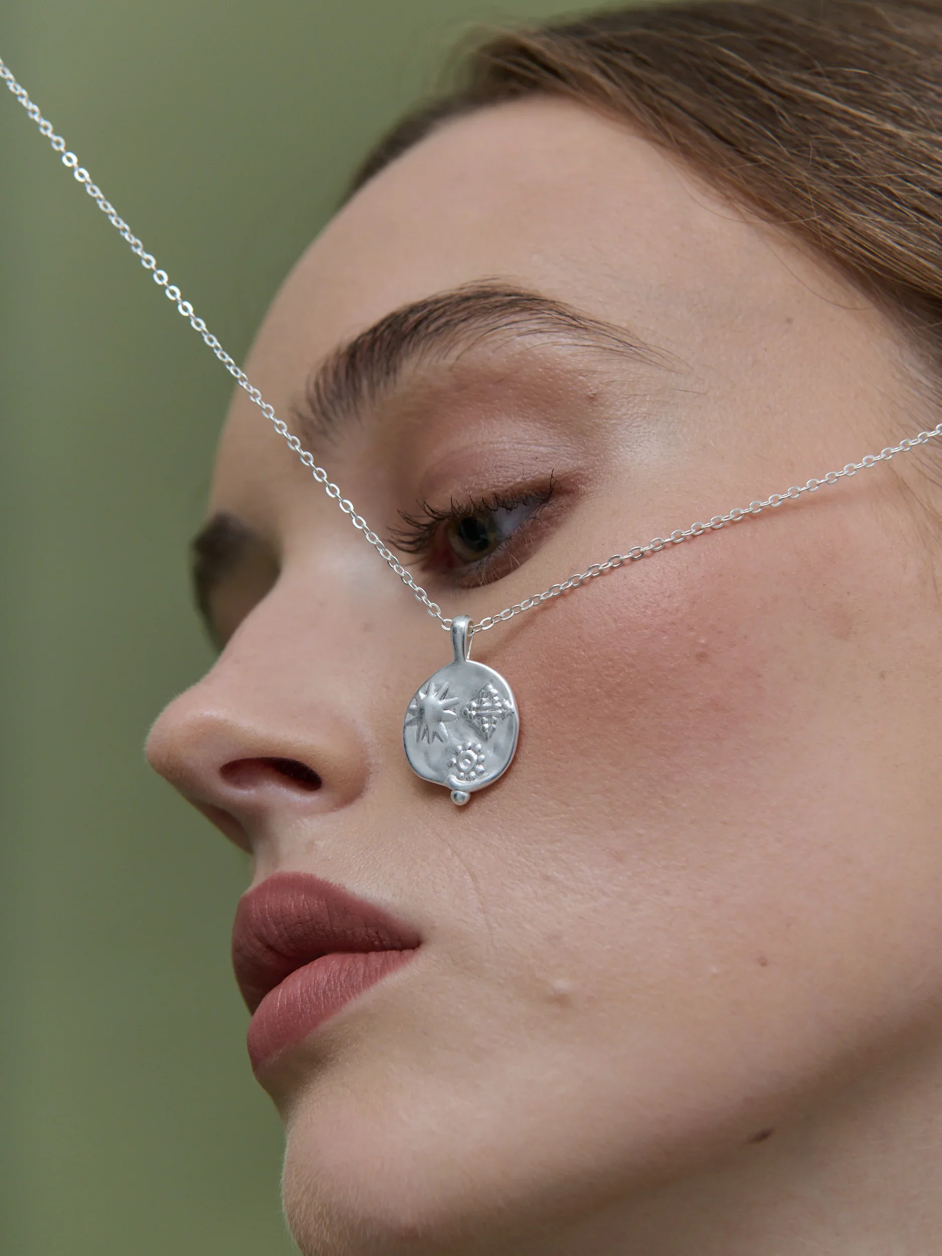 Ocean Coin Necklace Silver - Image 3