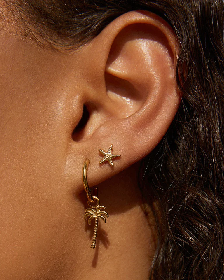 Palm Springs Earrings Gold - Image 2