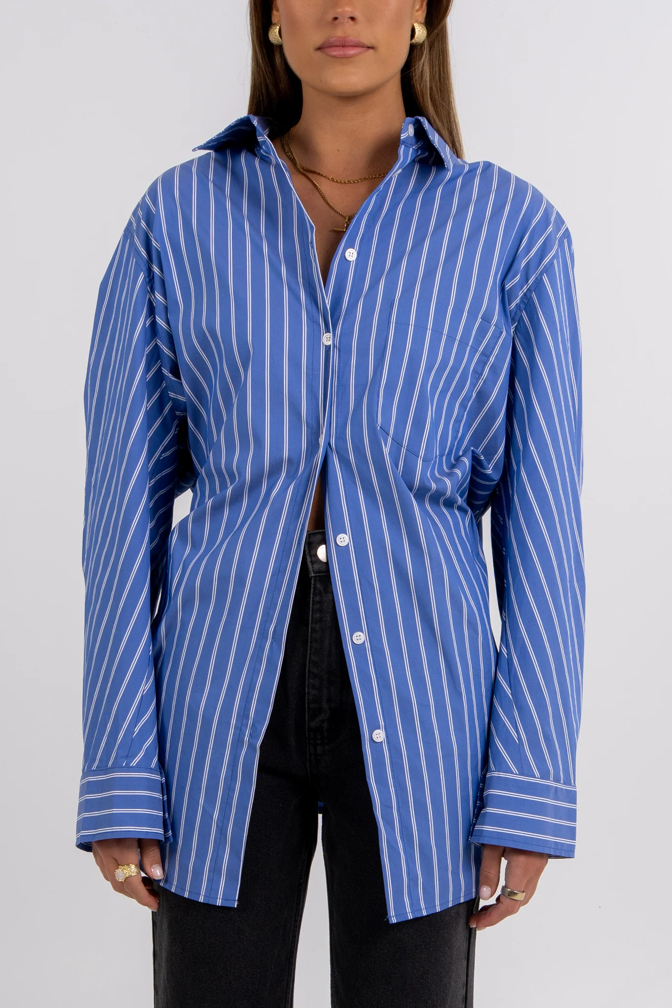 Oliver Shirt White Stripe - Image 4