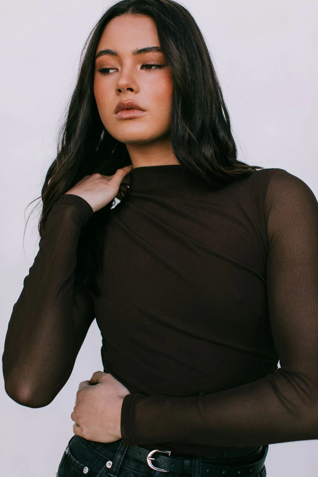 PRE ORDER Dakitah Long Sleeve Top Dark Espresso - Image 9