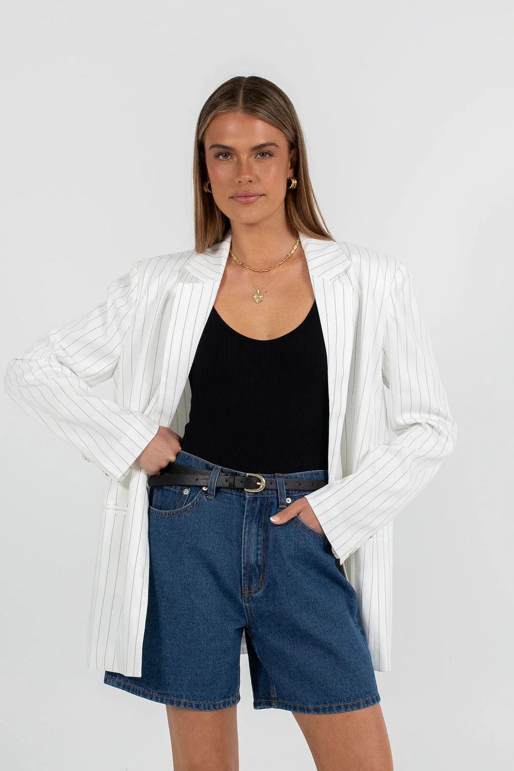 Evie Denim Short Classic Blue - Image 6