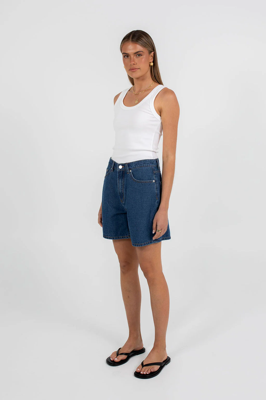 Evie Denim Short Classic Blue - Image 7