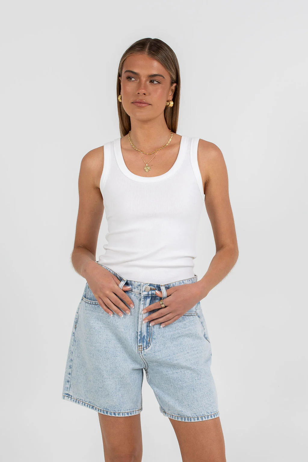 Evie Denim Short Light Mineral Wash