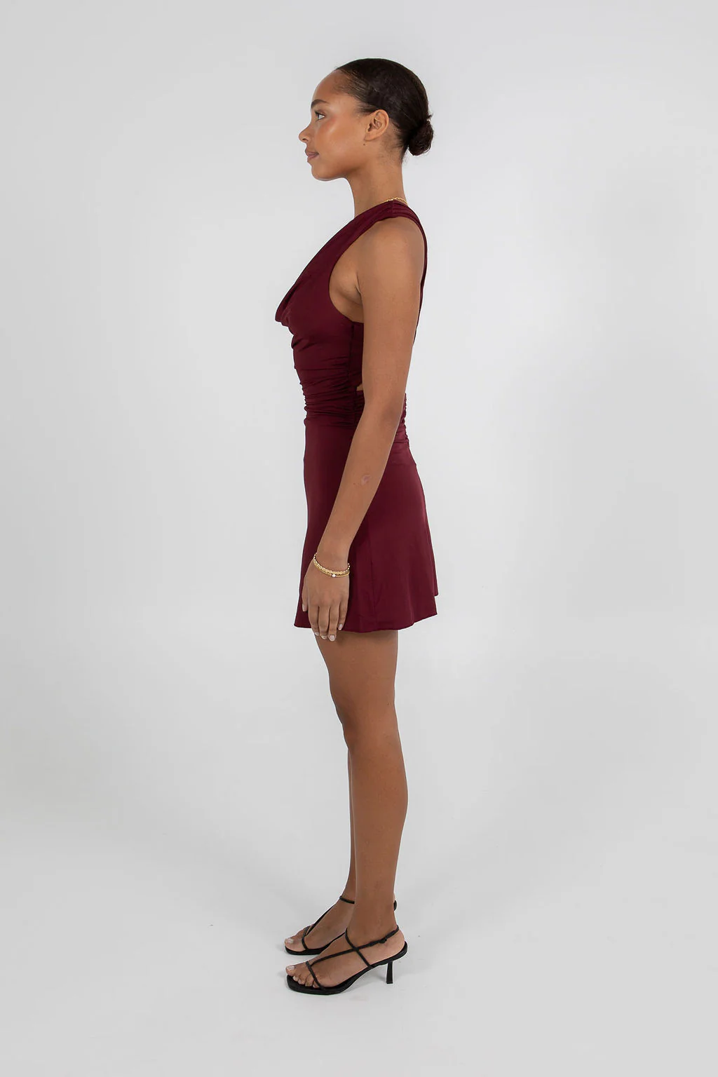 Flossie Mini Dress Burgundy - Image 8