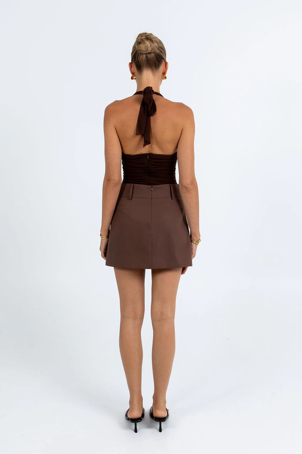 Jolie Mini Skirt Chocolate - Image 5