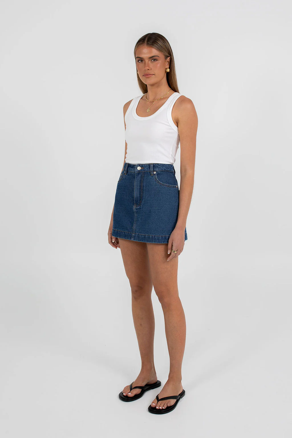 Lucy Denim Skort Classic Blue