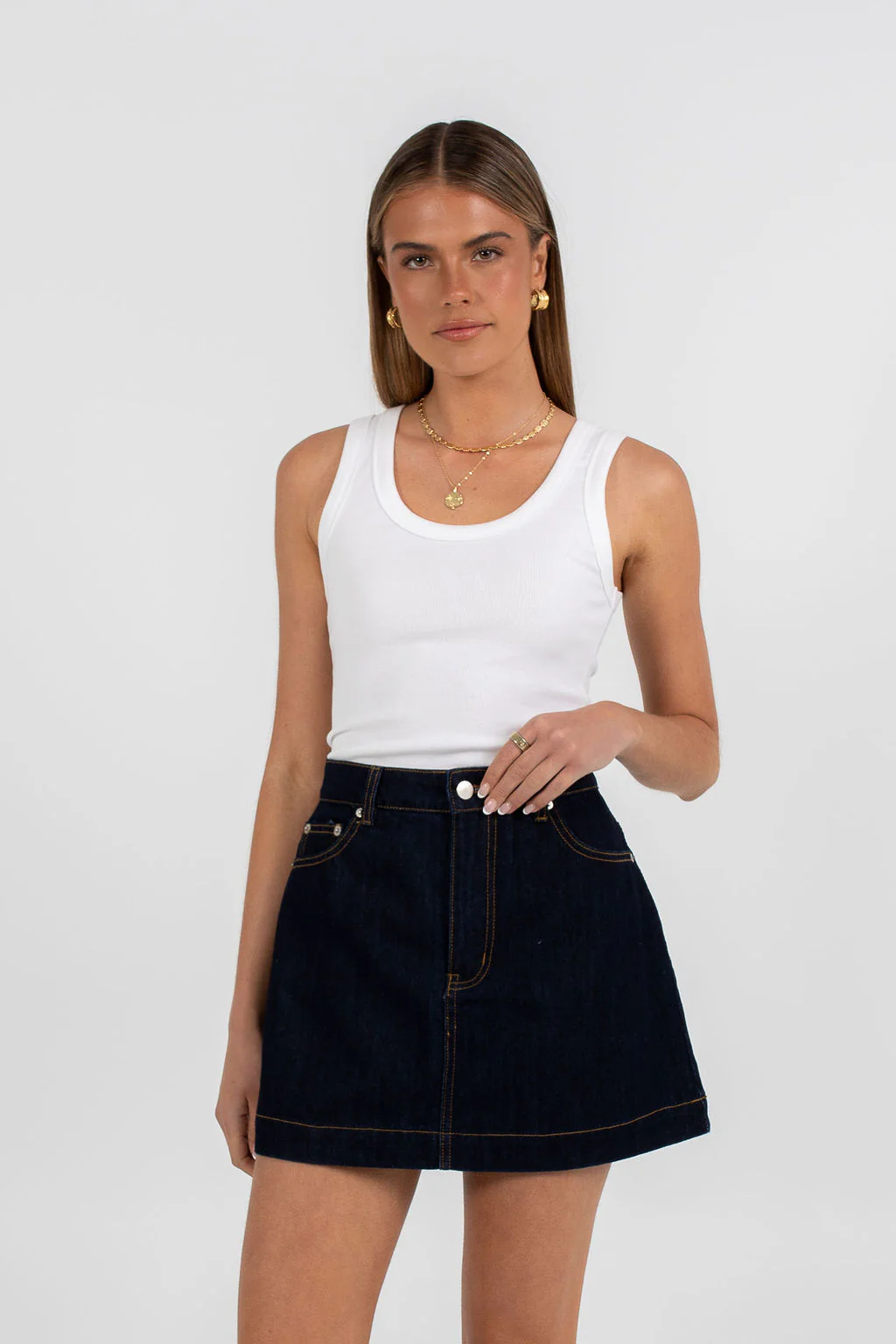 Lucy Denim Skort Indigo - Image 2