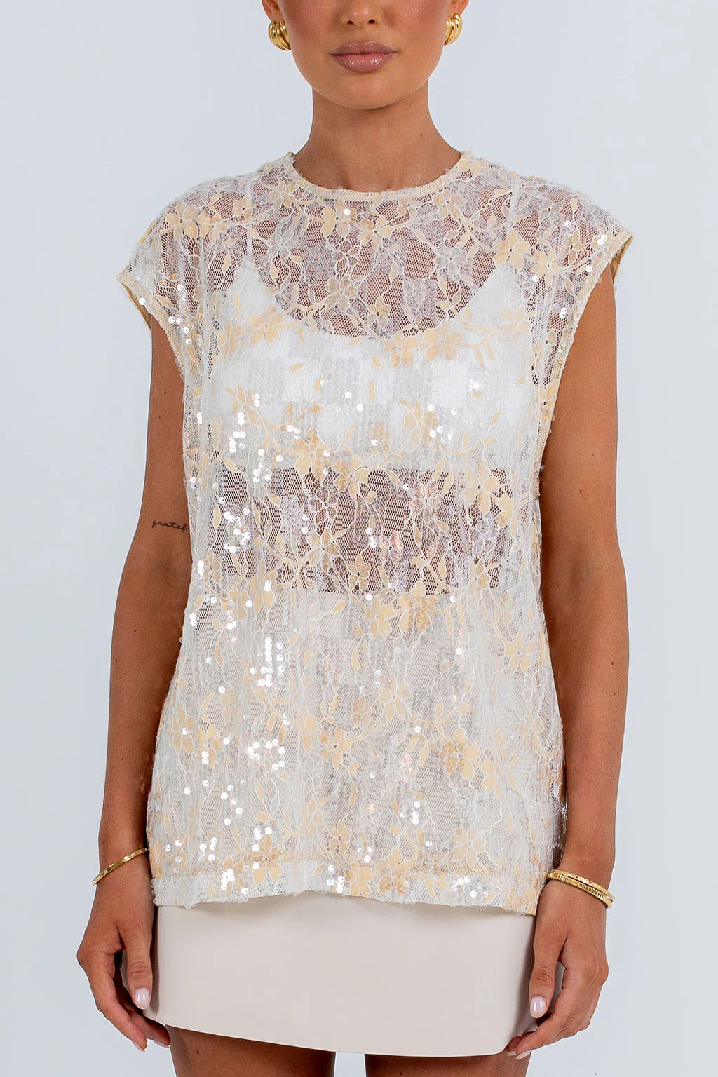 Mallory Mini Skirt Bone - Image 7