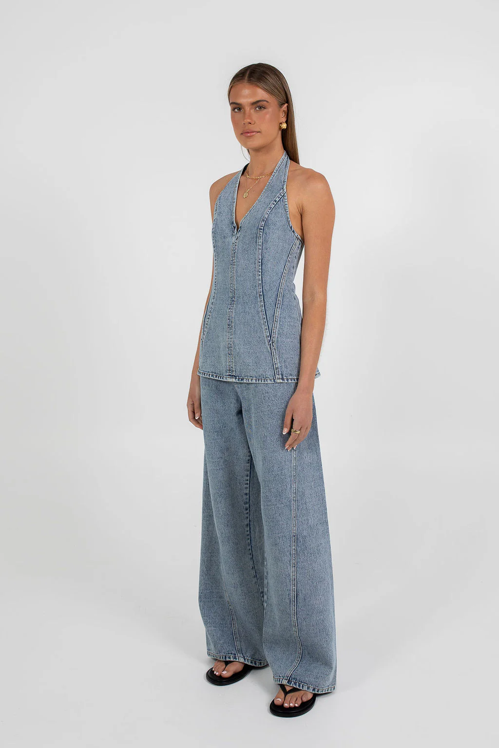 Rumi Denim Top Dark Mineral Wash - Image 2