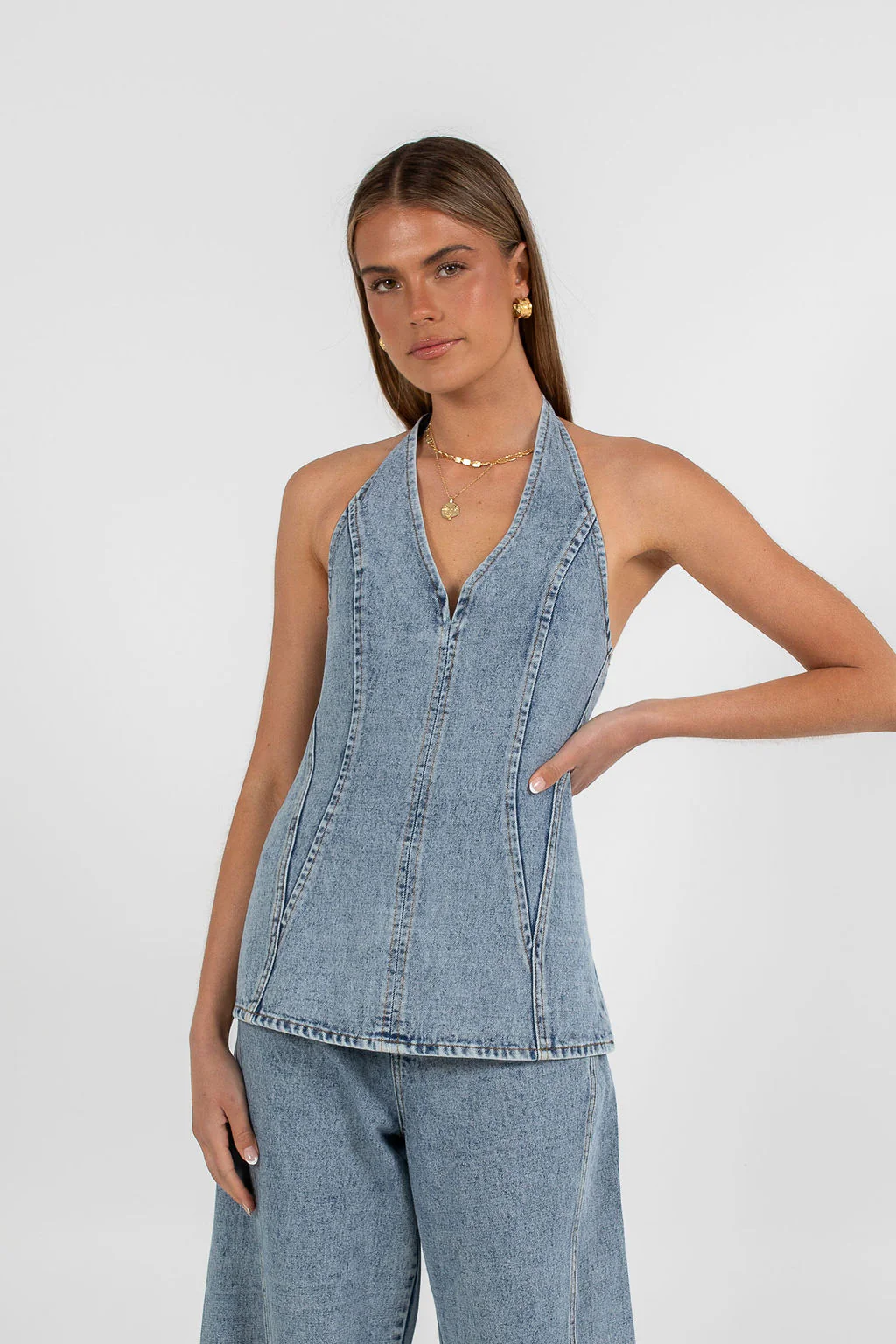 Rumi Denim Top Dark Mineral Wash - Image 8
