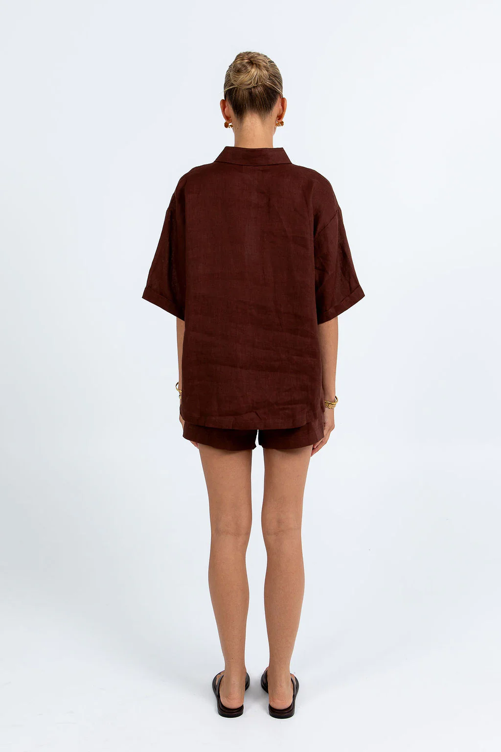 Santal Linen Shirt Chocolate - Image 7