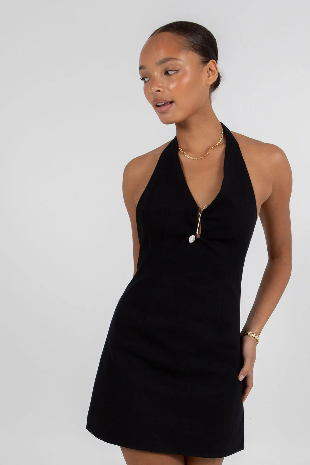 Unna Mini Dress Black - Image 4
