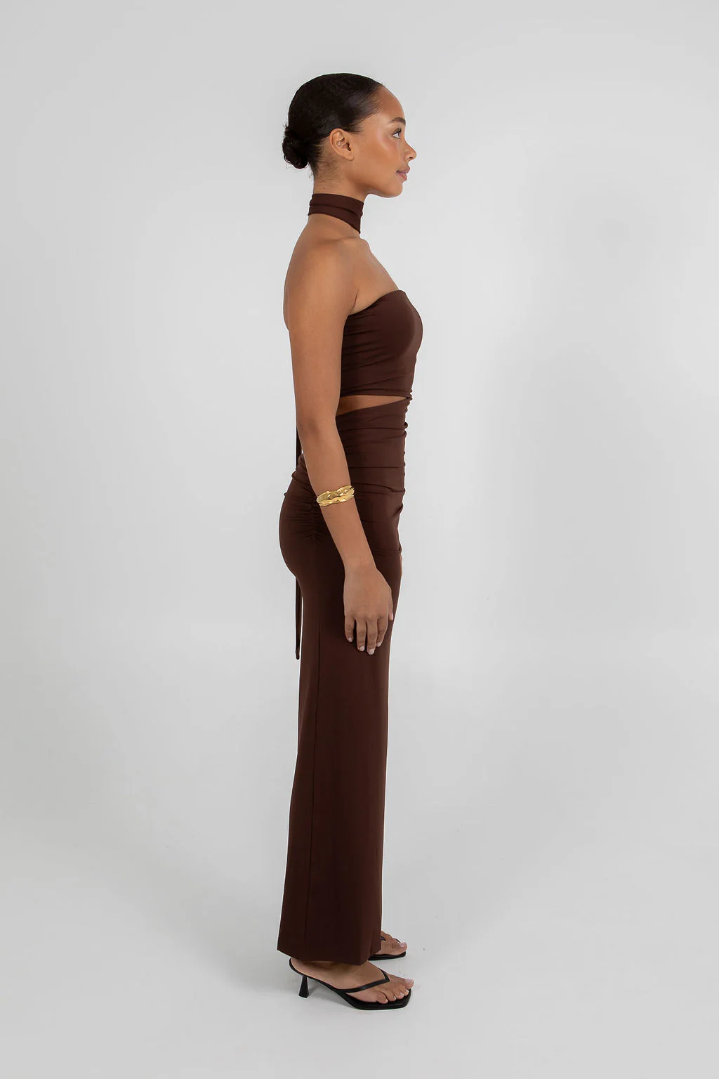 Urja Maxi Dress Chocolate - Image 3
