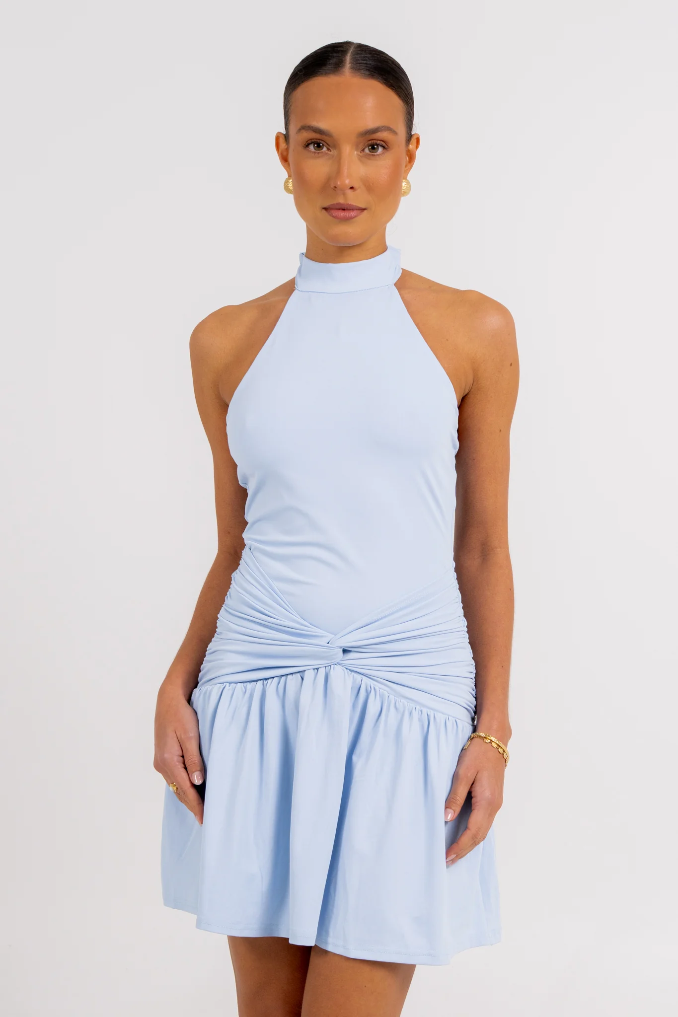 Xena Mini Dress Baby Blue - Image 8