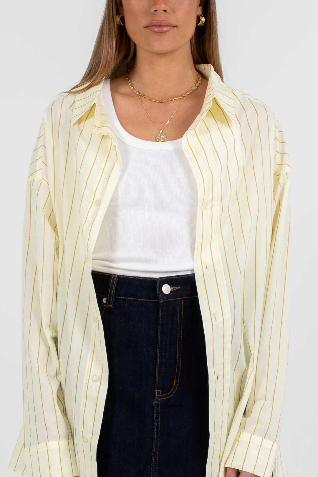 Dilyn Shirt Lemon Stripe - Image 2