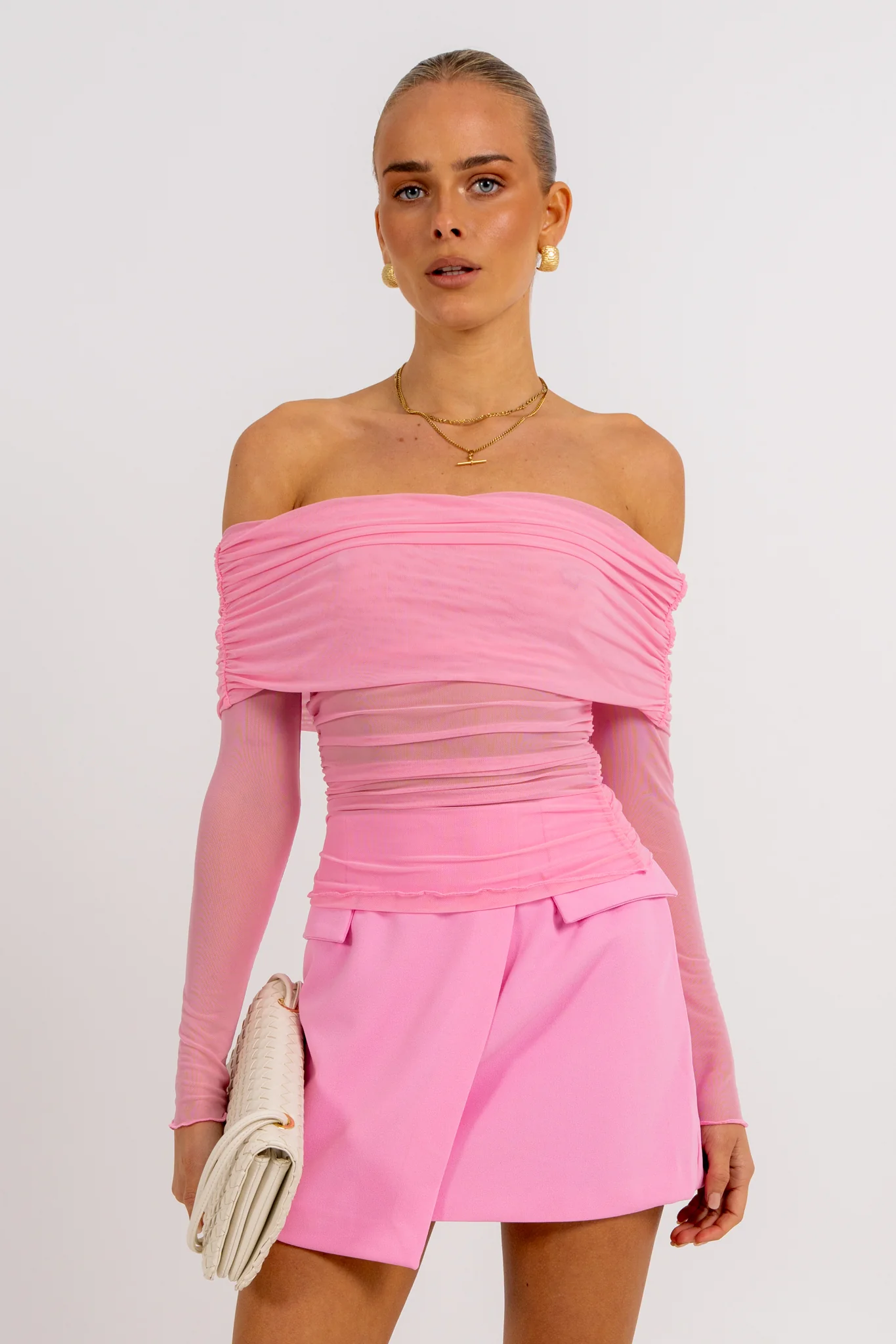 Plyrie Off-the-shoulder Top Pink - Image 6