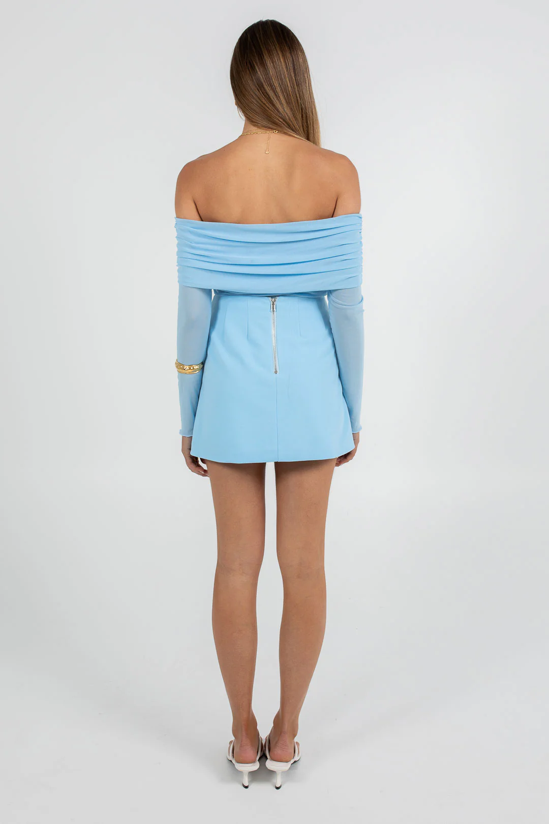 Azrah Mini Skirt Sky Blue - Image 4