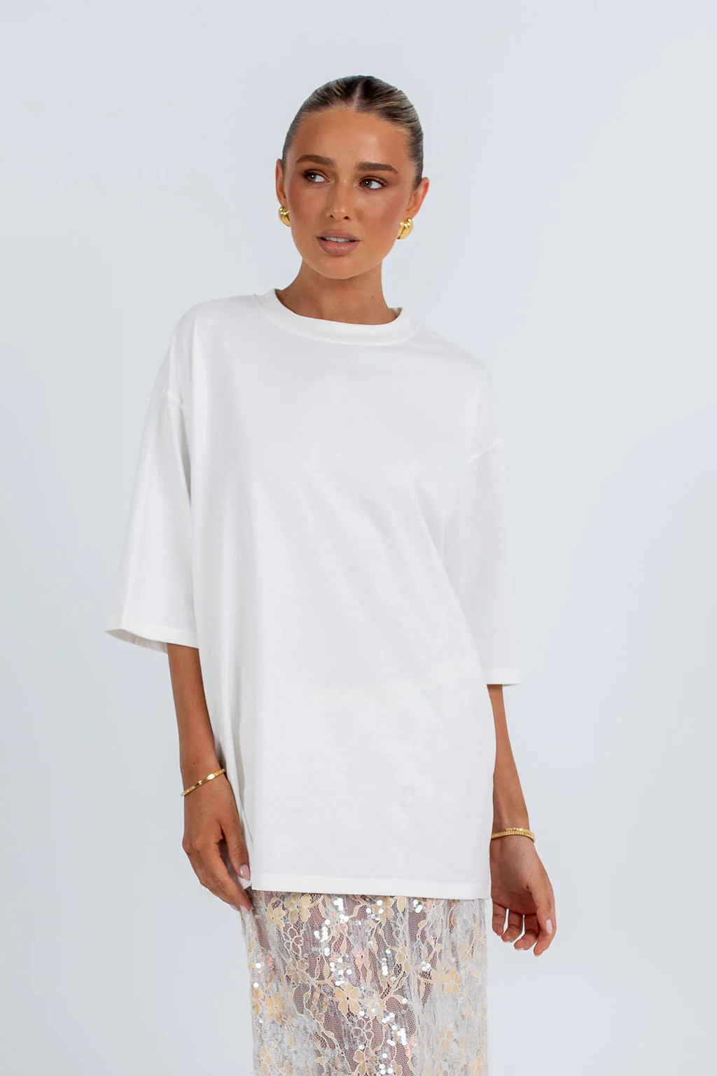 Qasim Sequin Skirt Champagne - Image 13