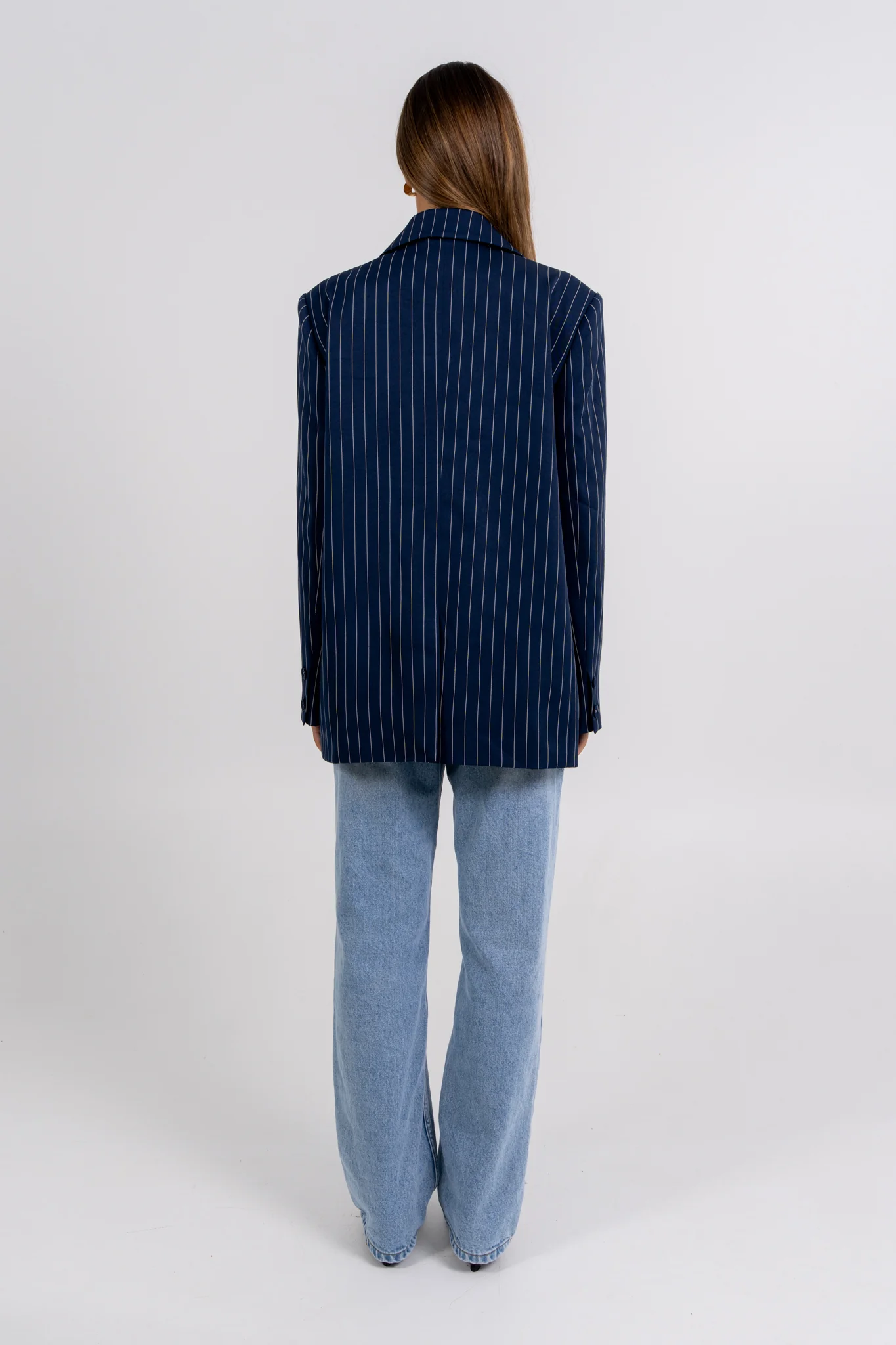 Quade Blazer Navy Pinstripe - Image 5