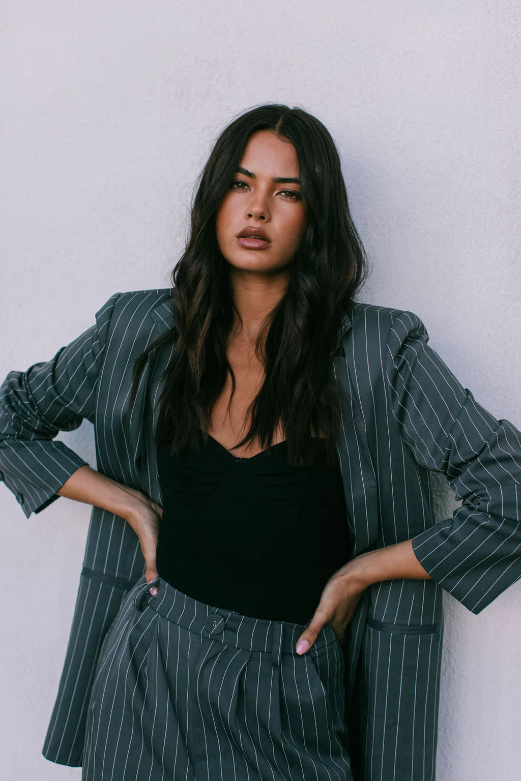 Quade Blazer Charcoal Pinstripe - Image 11