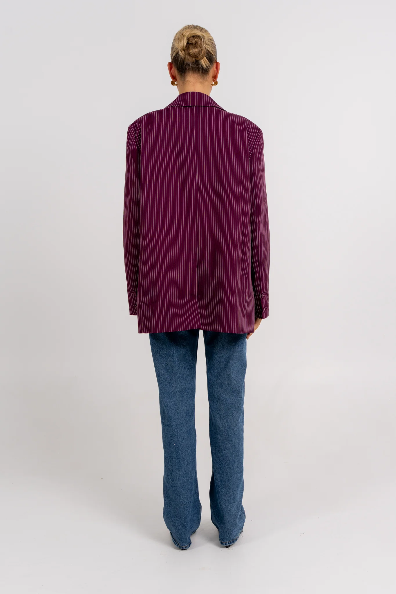 Quade Blazer Plum Pinstripe - Image 13