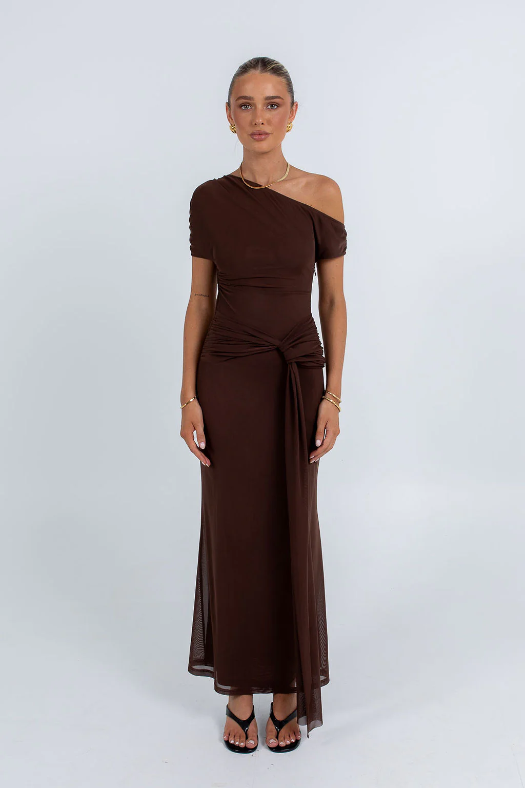 Que Maxi Dress Chocolate - Image 3