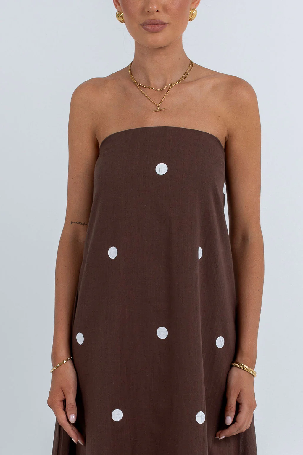 Quella Maxi Dress Chocolate - Image 2