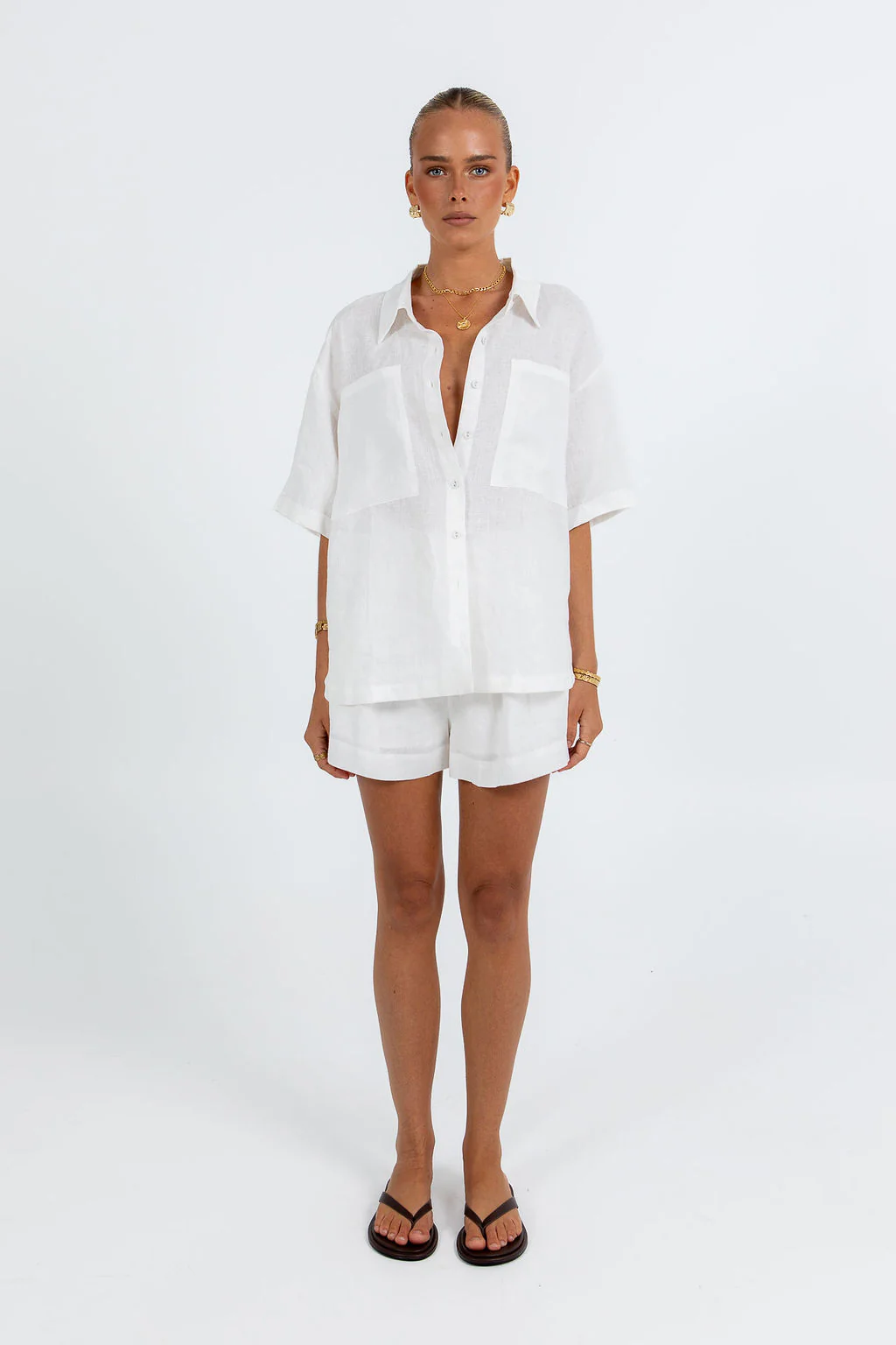Santal Linen Shirt White - Image 4