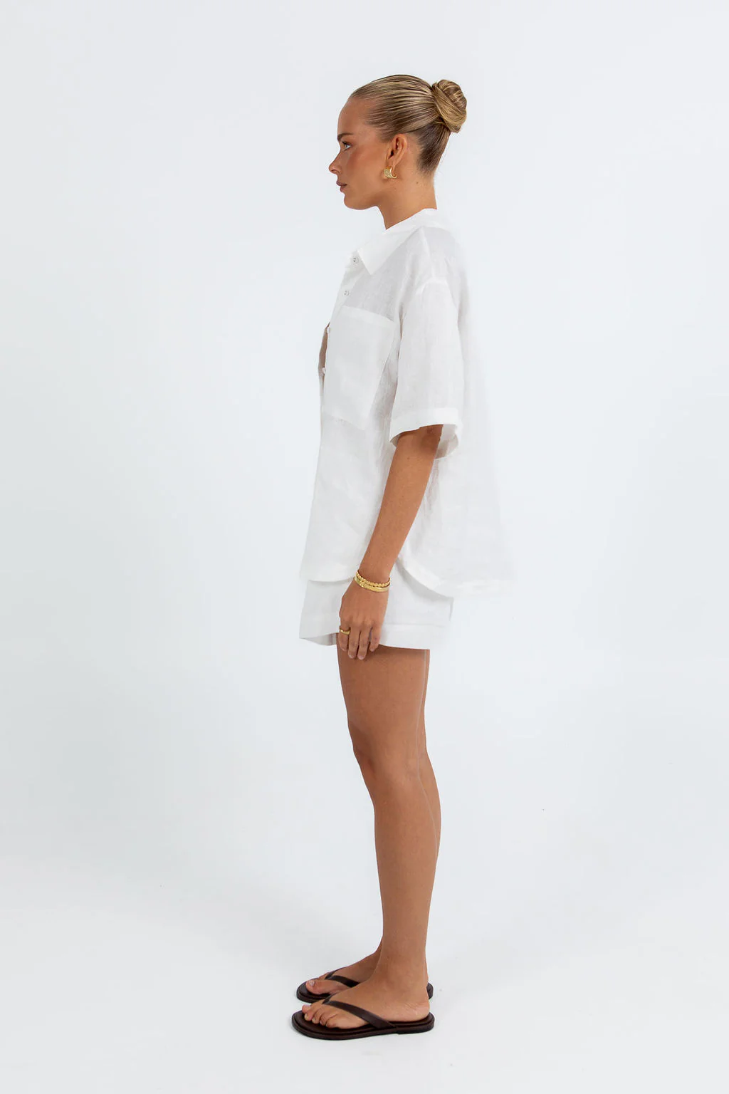 Santal Linen Shirt White - Image 7