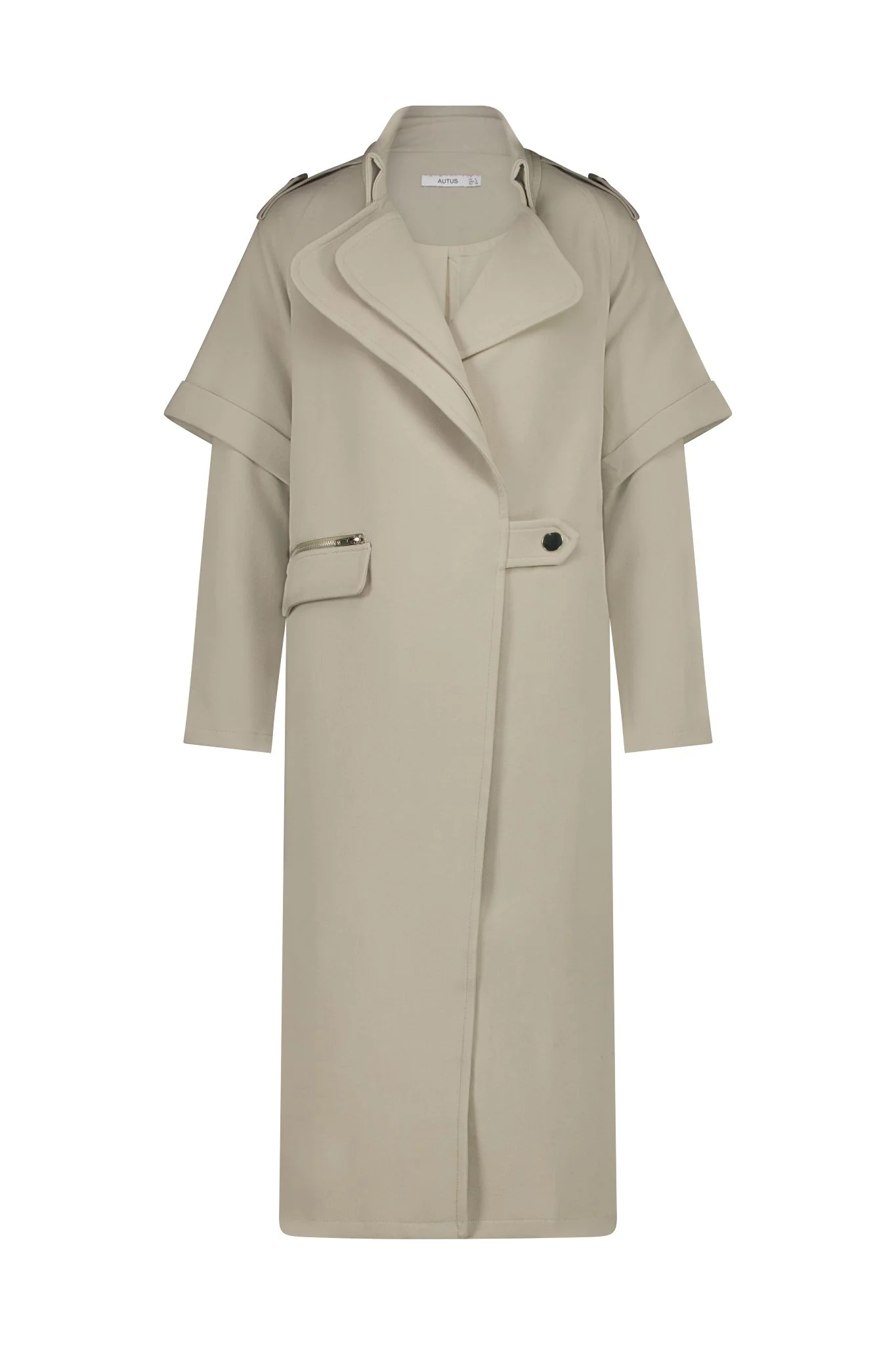 Sarah Trench Coat Stone Grey - Image 11