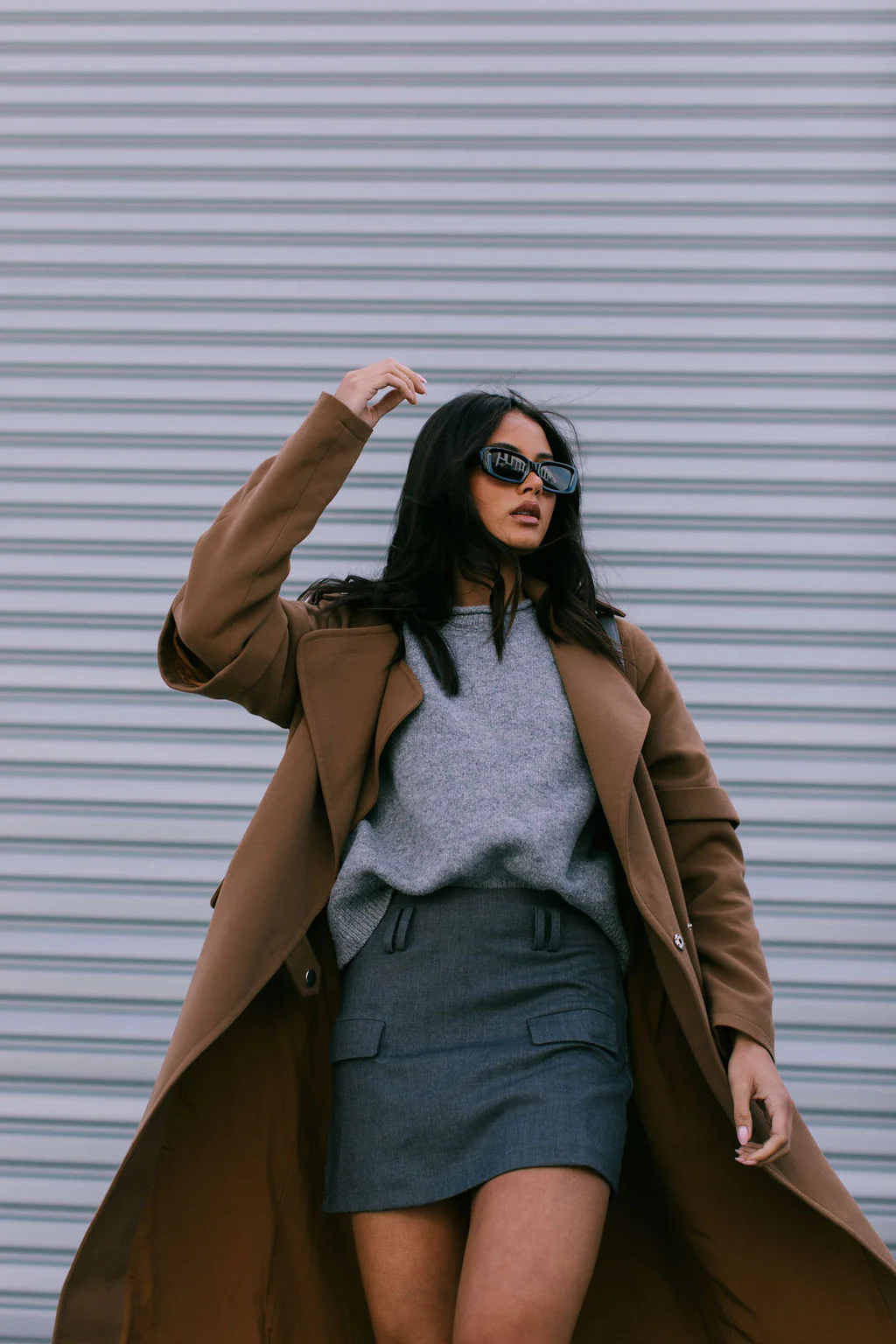 Sarah Trench Coat Tan Brown - Image 26