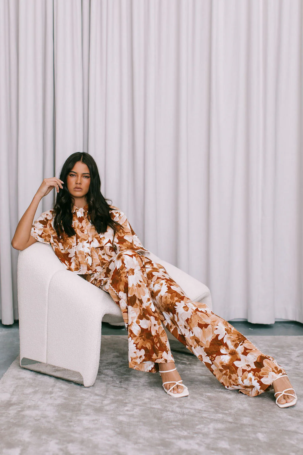 Sempre Pants Rust Floral - Image 2