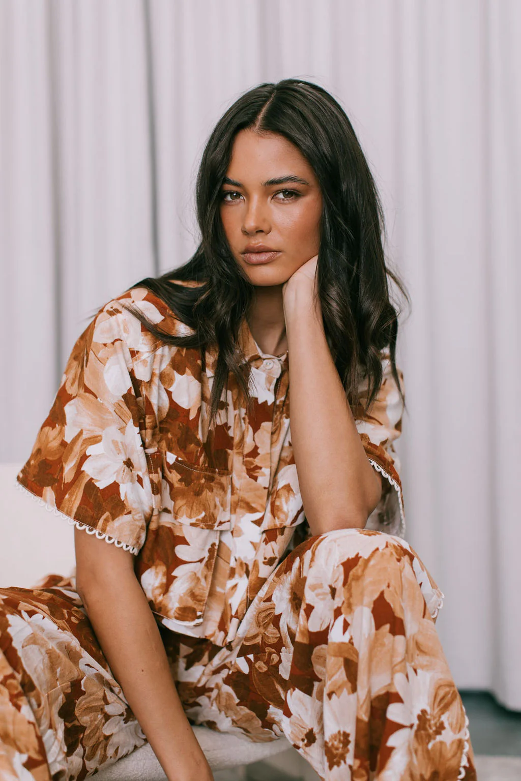 Sempre Pants Rust Floral - Image 6