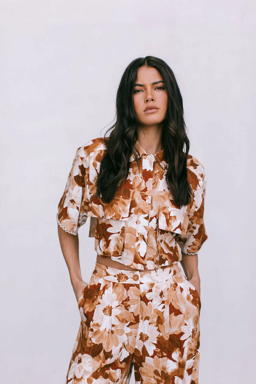 Sempre Pants Rust Floral - Image 8