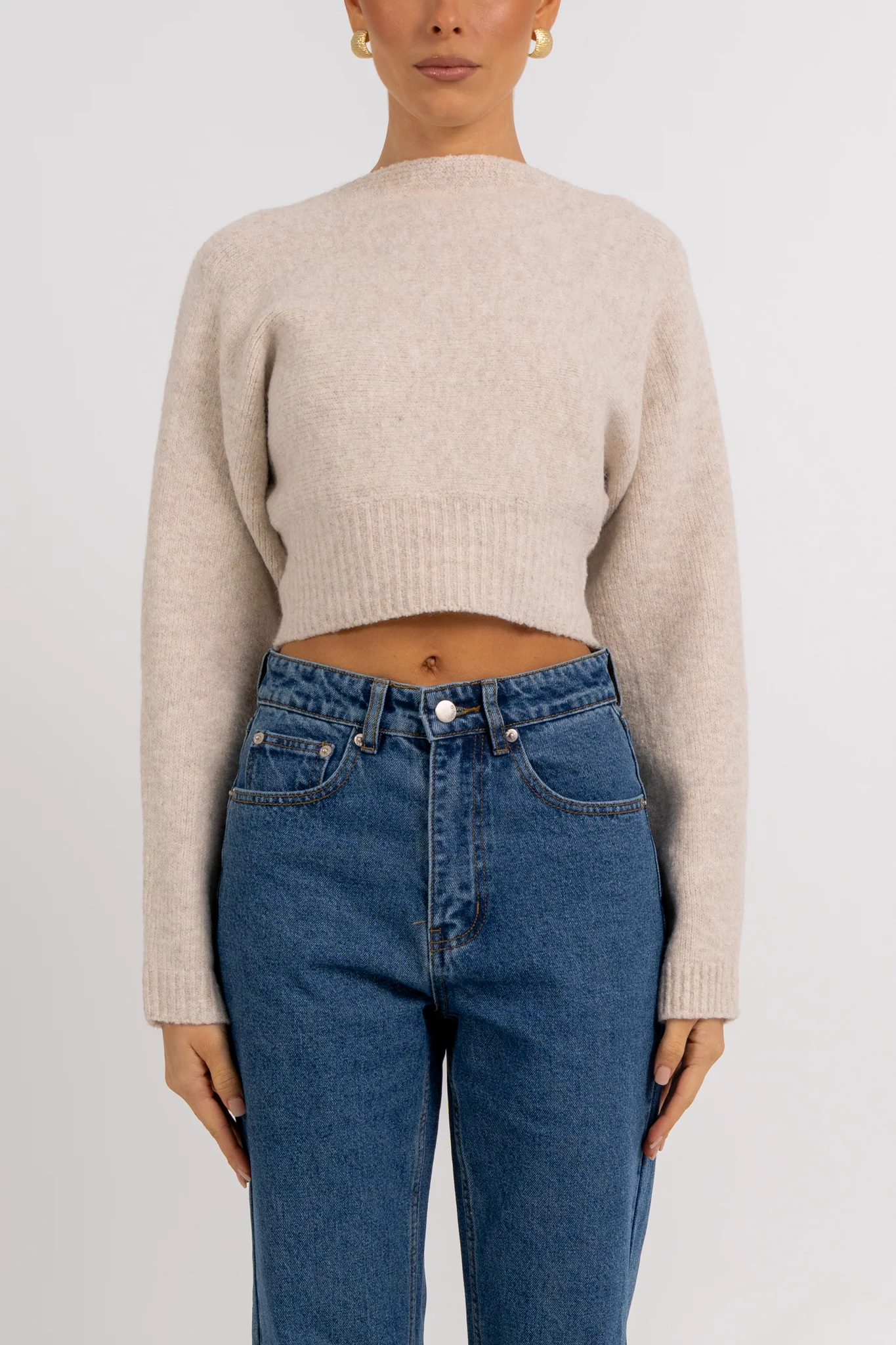 Sorrento Knit Jumper Oat Marle - Image 2