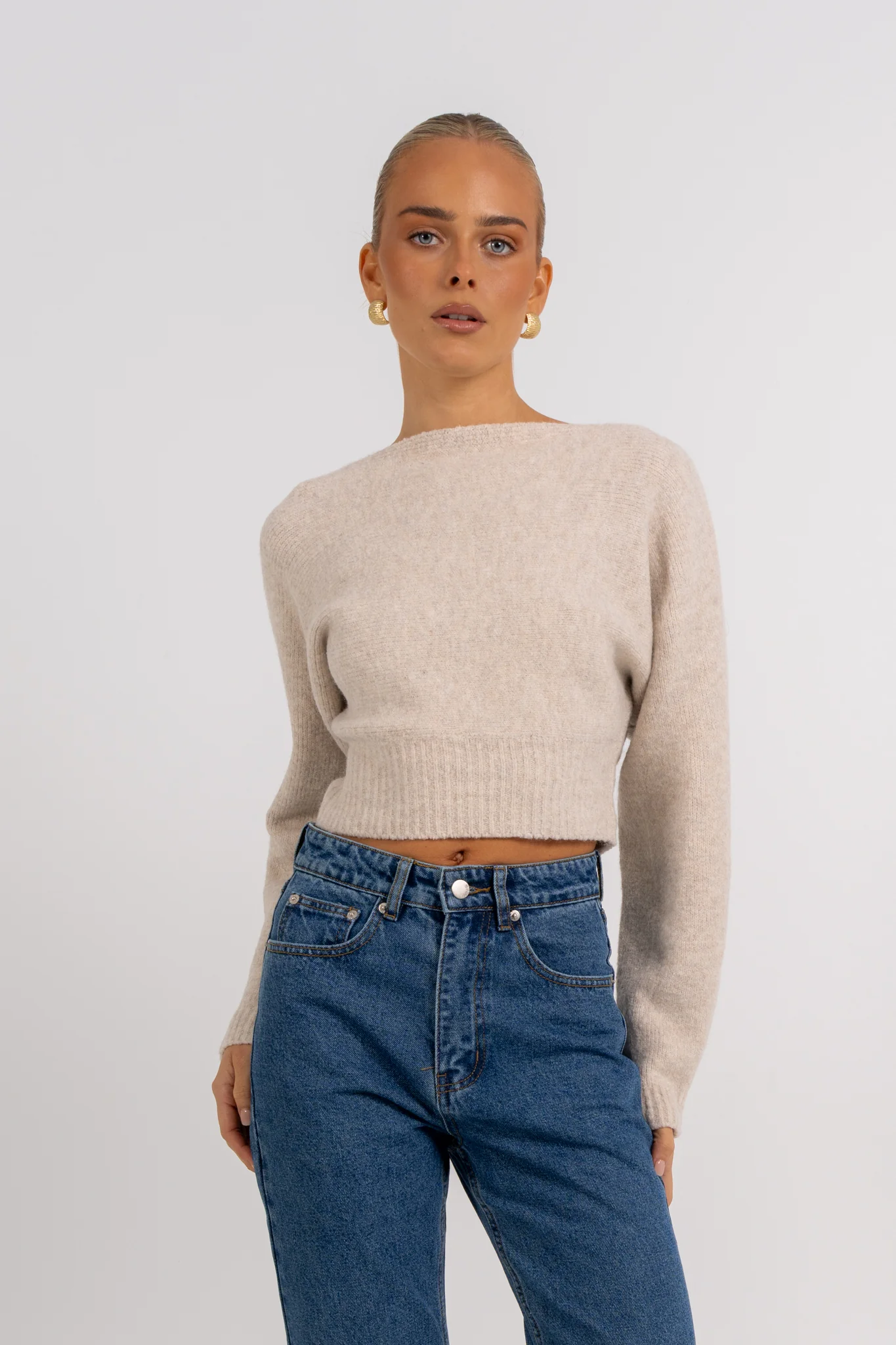 Sorrento Knit Jumper Oat Marle - Image 5