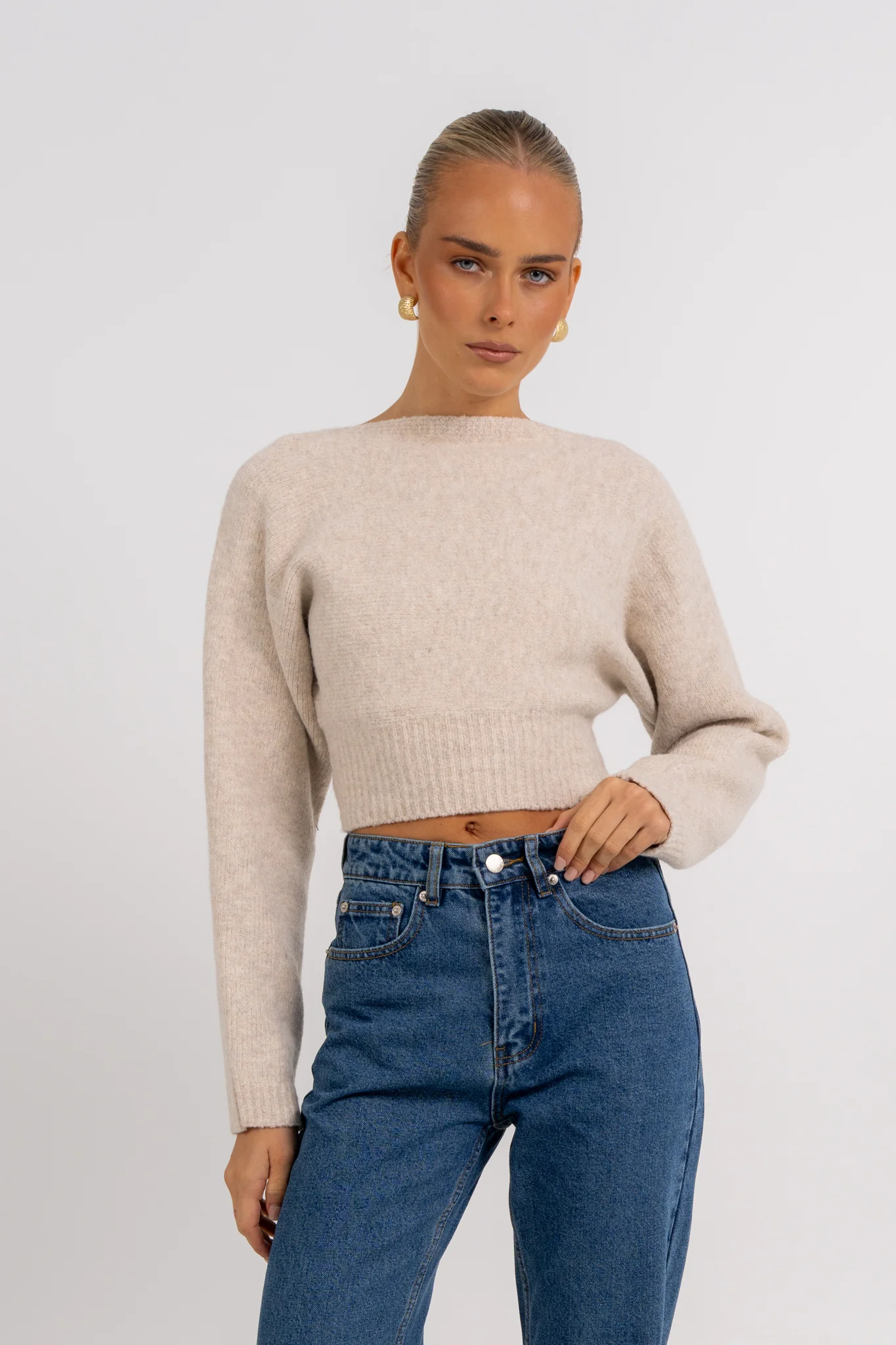 Sorrento Knit Jumper Oat Marle - Image 7